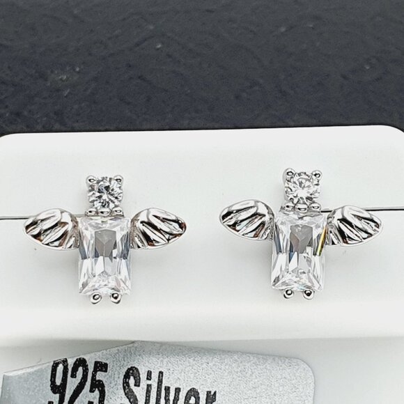 "925 sterling silver luxury CZ earrings for women/girls, Best for gift, … - Picture 2 of 10
